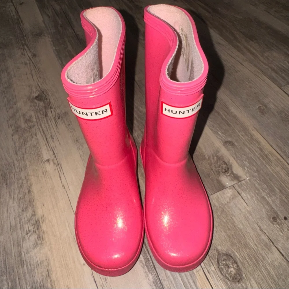 Hunter Kids Bright Pink Waterproof Boots
